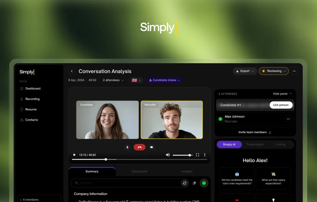 Simply — AI-recruitmentplatform